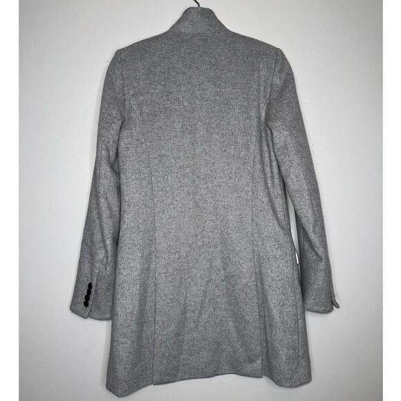 Veronica Beard Longline Car Coat Dickey Wool/Cashmere Blend Light Gray Size 0 - Picture 8 of 10